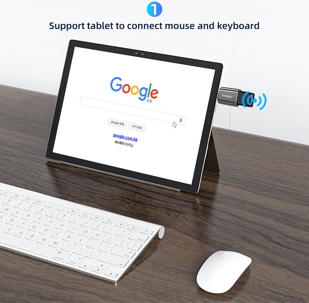 Essager USB-C naar USB 3.0 Adapter On The Go Converter 3A Grijs afbeelding 11