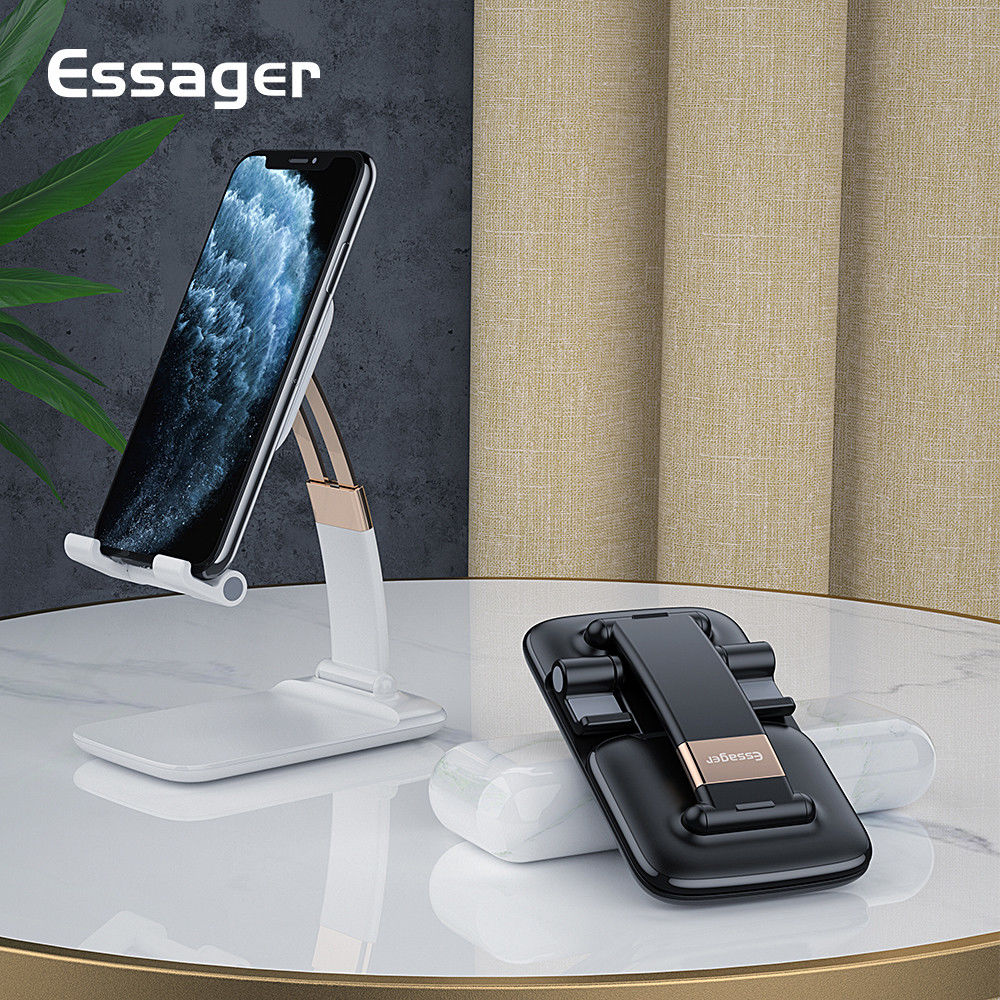 Essager Opvouwbare Verstelbare Bureau Houder Telefoon/Tablet Zwart afbeelding 2