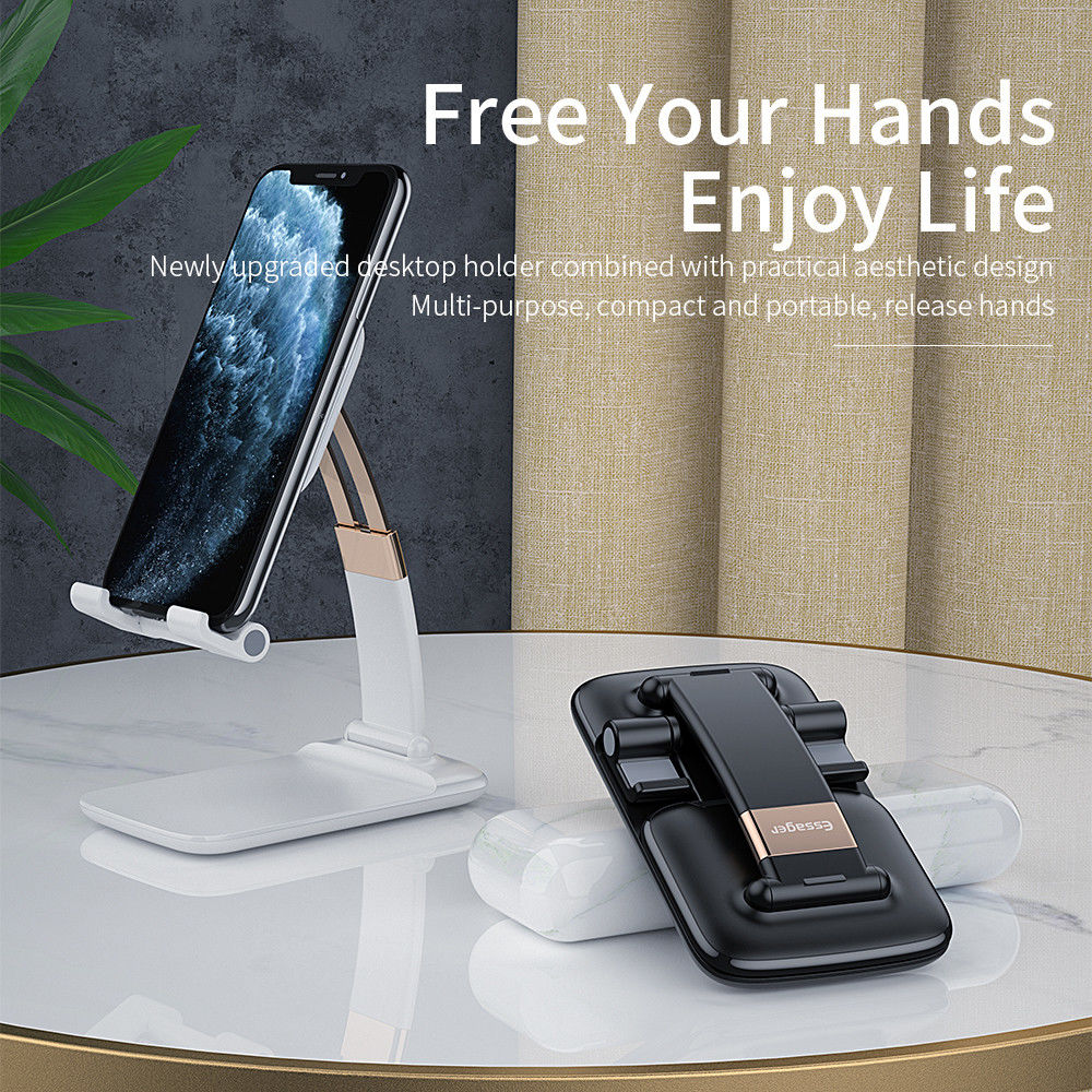 Essager Opvouwbare Verstelbare Bureau Houder Telefoon/Tablet Zwart afbeelding 5