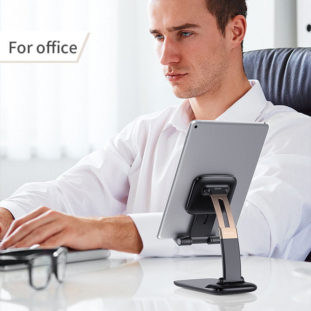 Essager Opvouwbare Verstelbare Bureau Houder Telefoon/Tablet Zwart afbeelding 12