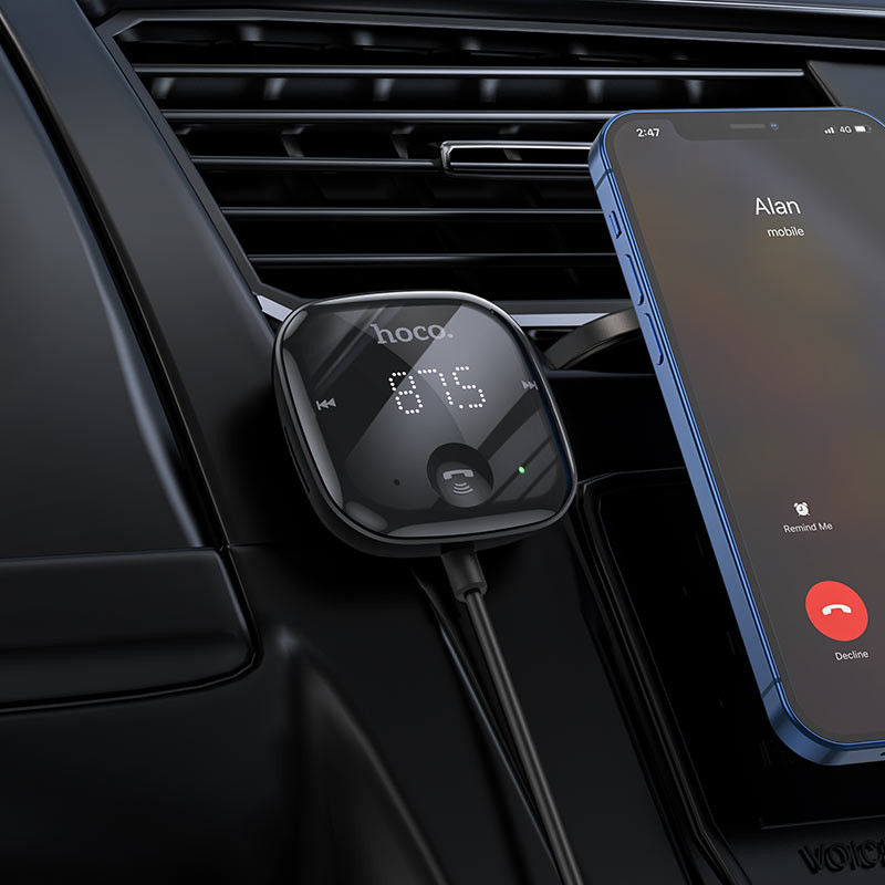 Hoco Wireless Bluetooth 5.0 Muziek FM Transmitter USB-A Zwart afbeelding 4