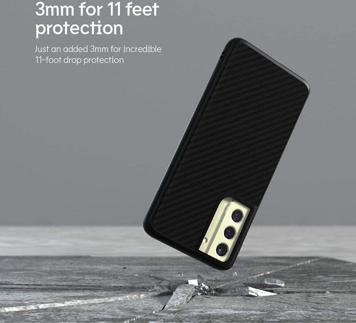 RhinoShield SolidSuit Samsung Galaxy S21 FE Hoesje Carbon Fiber afbeelding 3