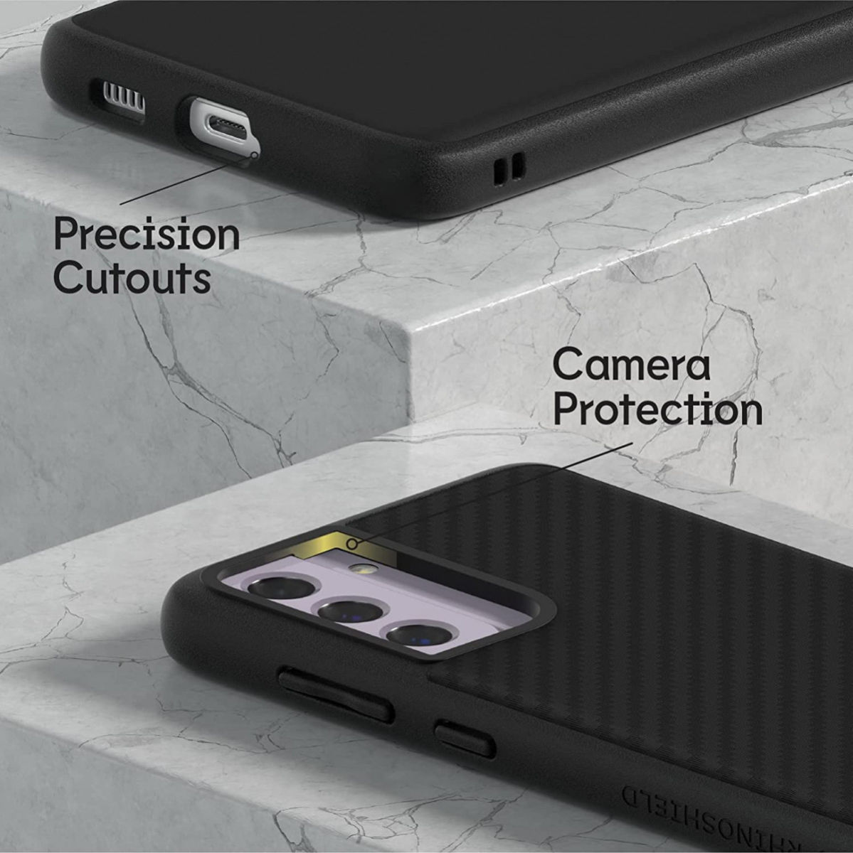 RhinoShield SolidSuit Samsung Galaxy S21 FE Hoesje Carbon Fiber afbeelding 4