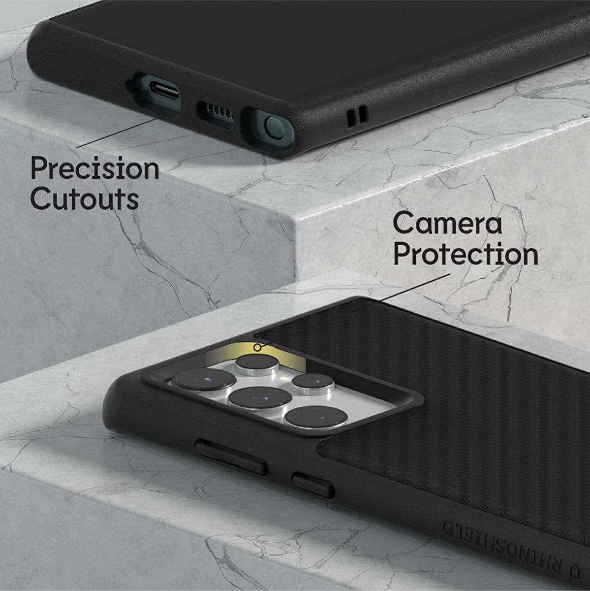 RhinoShield SolidSuit Samsung Galaxy S22 Ultra Hoesje Classic Zwart afbeelding 4