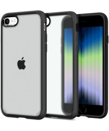 Spigen Ultra Hybrid iPhone SE (2020/2022)/8/7 Hoesje Transparant Zwart Hoesjes