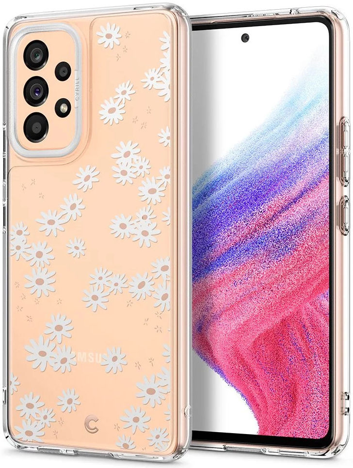 Spigen Cyrill Cecile Samsung Galaxy A53 Hoesje White Daisy afbeelding 1