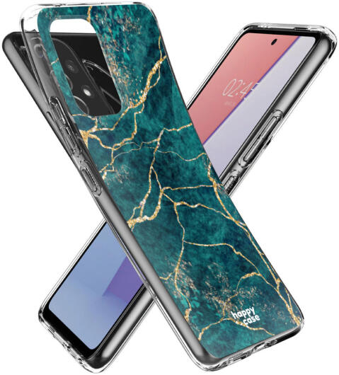 HappyCase Samsung Galaxy A53 Hoesje Flexibel TPU Aqua Marmer Print afbeelding 6