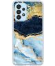 HappyCase Samsung Galaxy A33 Hoesje Flexibel TPU Blauw Marmer Print