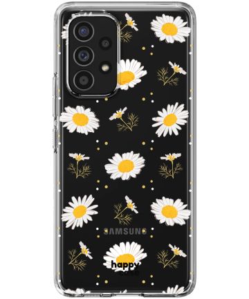 HappyCase Samsung Galaxy A53 Hoesje Flexibel TPU Bloemen Print Hoesjes