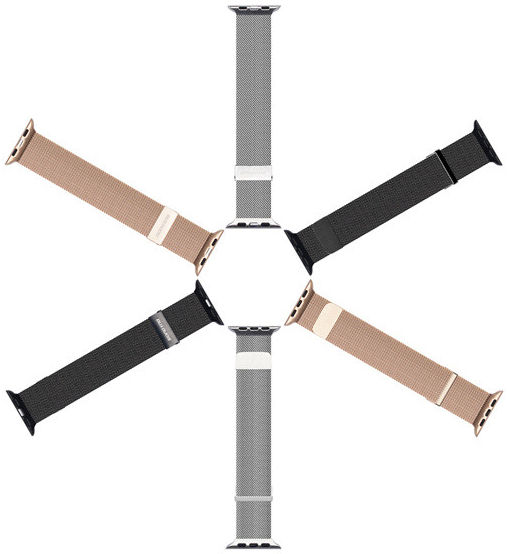 Dux Ducis Apple Watch Milanese Band - 1-10/SE/Ultra - 42/41/40/38MM - Goud afbeelding 10