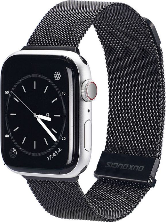 Dux Ducis Apple Watch 1-9/SE/Ultra 49/45/44/42MM Bandje Stalen Zwart afbeelding 1