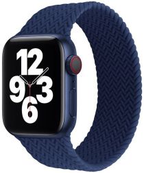 Apple Watch 45MM / 44MM / 42MM Bandje Solo Loop Geweven Blauw Maat: M