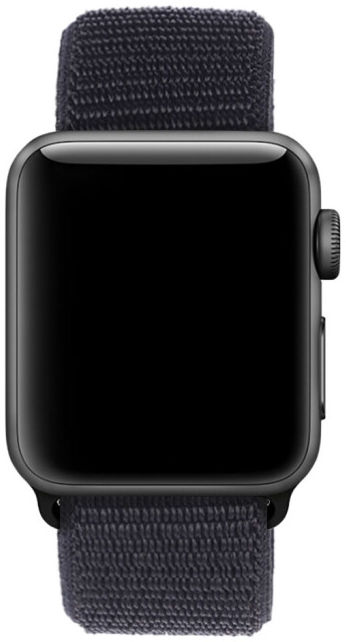 Apple Watch Bandje - 1-10/SE - 42/41/40/38MM - Nylon - Klittenband - Zwart afbeelding 3