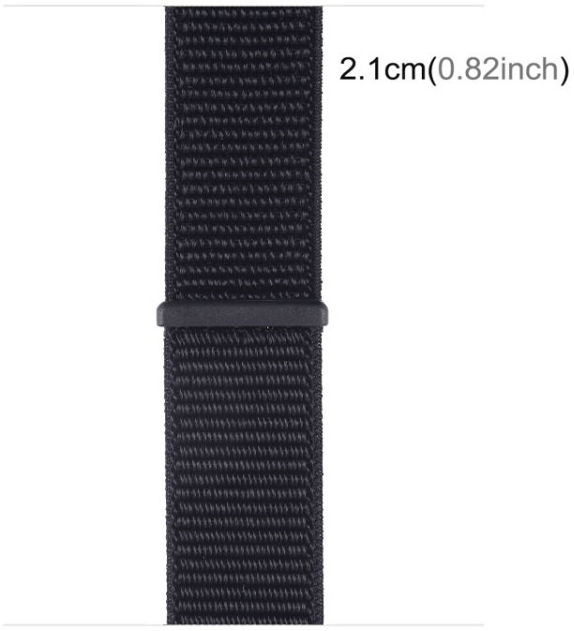 Apple Watch Bandje - 1-10/SE - 42/41/40/38MM - Nylon - Klittenband - Zwart afbeelding 4
