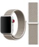 Apple Watch 41MM / 40MM / 38MM Bandje Nylon Klittenband Beige