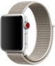 Apple Watch 45MM / 44MM / 42MM Bandje Nylon met Klittenband Beige