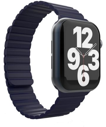 Apple Watch 1-9/SE 41/40/38MM Bandje Magnetisch Siliconen Zwart Bandjes