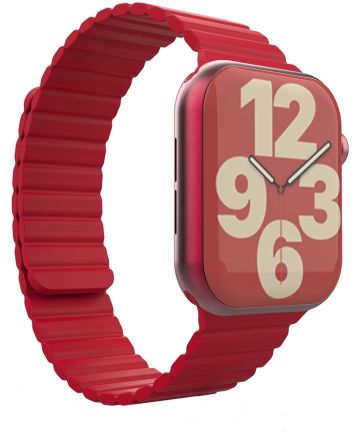 Apple Watch 1-9/SE 41/40/38MM Bandje Magnetisch Siliconen Rood Bandjes