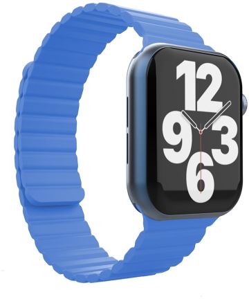 Apple Watch 1-9/SE 41/40/38MM Bandje Magnetisch Siliconen Blauw Bandjes