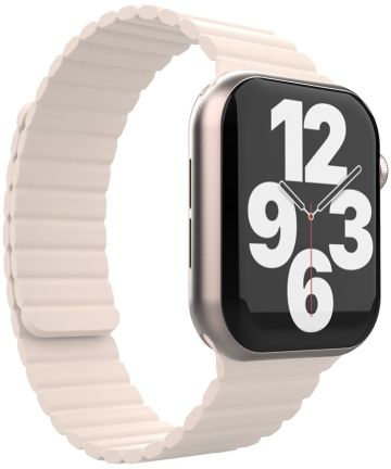 Apple Watch Bandje - 1-9/SE 41MM/40MM/38MM - Magnetisch - Siliconen - Beige Bandjes