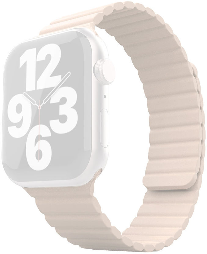 Apple Watch Bandje - 1-10/SE - 42/41/40/38MM - Magnetisch - Siliconen - Beige afbeelding 2