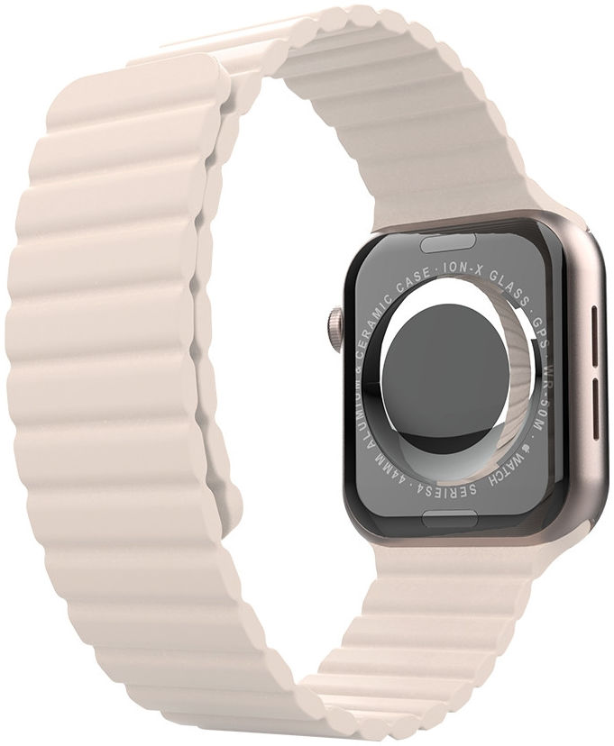 Apple Watch Bandje - 1-10/SE - 42/41/40/38MM - Magnetisch - Siliconen - Beige afbeelding 3