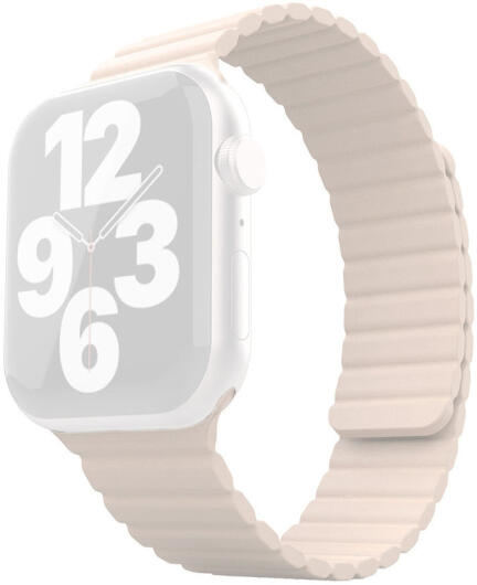 Apple Watch Bandje - 1-10/SE - 42/41/40/38MM - Magnetisch - Siliconen - Beige afbeelding 2