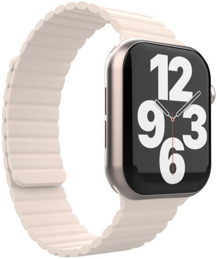 Apple Watch Bandje - 1-10/SE - 42/41/40/38MM - Magnetisch - Siliconen - Beige afbeelding 1