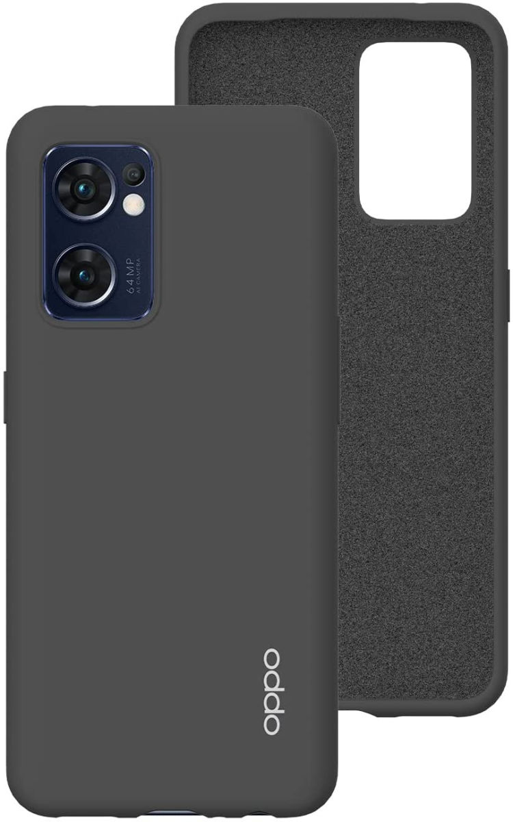 Origineel Oppo Find X5 Lite Hoesje Siliconen Back Cover Zwart afbeelding 1