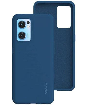 Origineel Oppo Find X5 Lite Hoesje Siliconen Back Cover Blauw Hoesjes