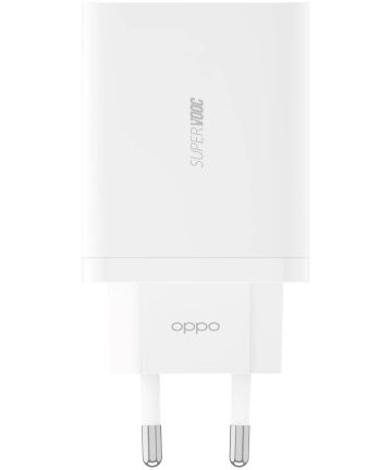 Originele Oppo SuperVOOC Fast Charge Adapter USB-C Snellader 65W Wit Opladers