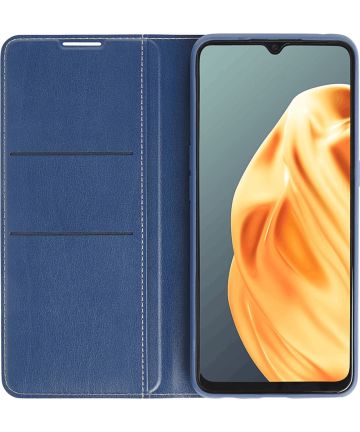 Origineel Oppo A91 Hoesje Flip Cover Wallet Book Case Blauw Hoesjes
