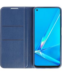 Origineel Oppo A52 / A72 Hoesje Flip Cover Wallet Book Case Blauw