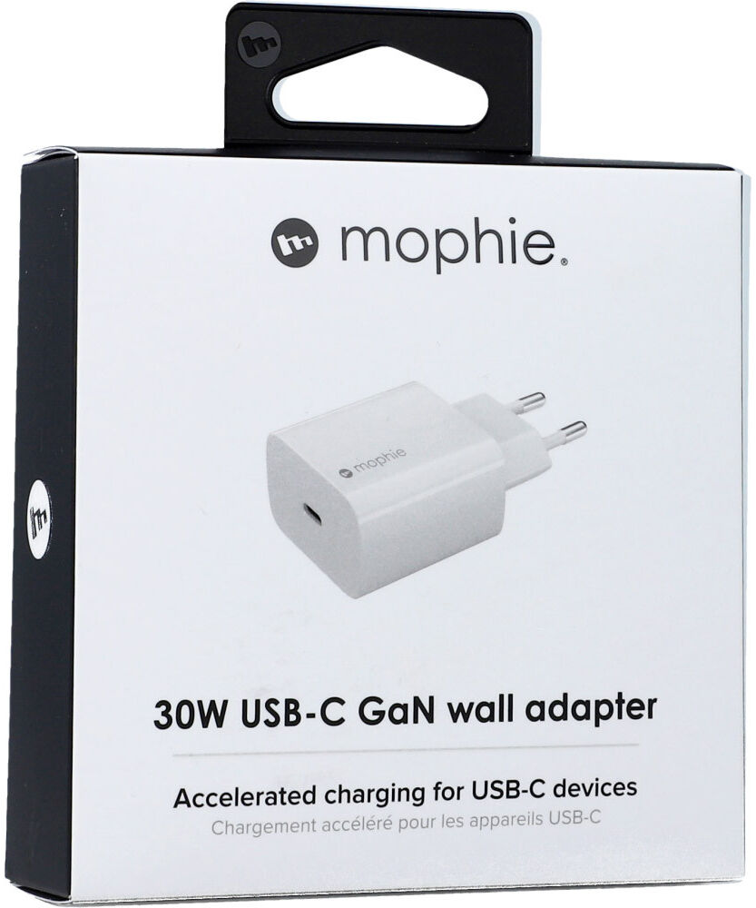 Mophie 30W GaN USB-C Power Delivery / Quick Charge Wall Adapter Wit afbeelding 3