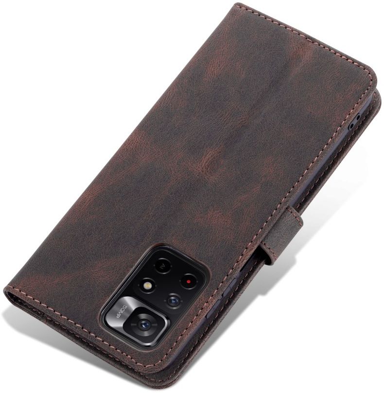 AZNS Xiaomi Poco M4 Pro 5G Hoesje Wallet Book Case Kunstleer Bruin afbeelding 11