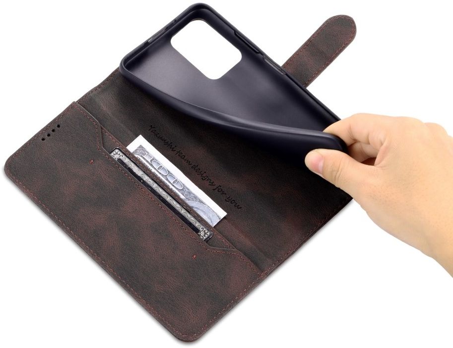 AZNS Xiaomi Poco M4 Pro 5G Hoesje Wallet Book Case Kunstleer Bruin afbeelding 6