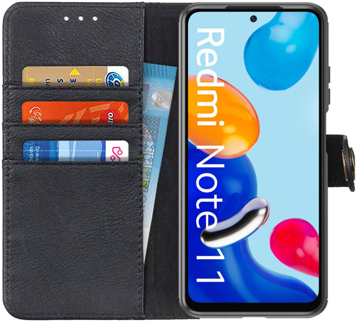 KHAZNEH Xiaomi Redmi Note 11 / 11S Hoesje Portemonnee Book Case Zwart afbeelding 1