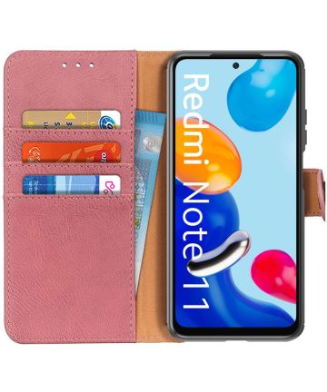 KHAZNEH Xiaomi Redmi Note 11 / 11S Hoesje Portemonnee Book Case Roze Hoesjes