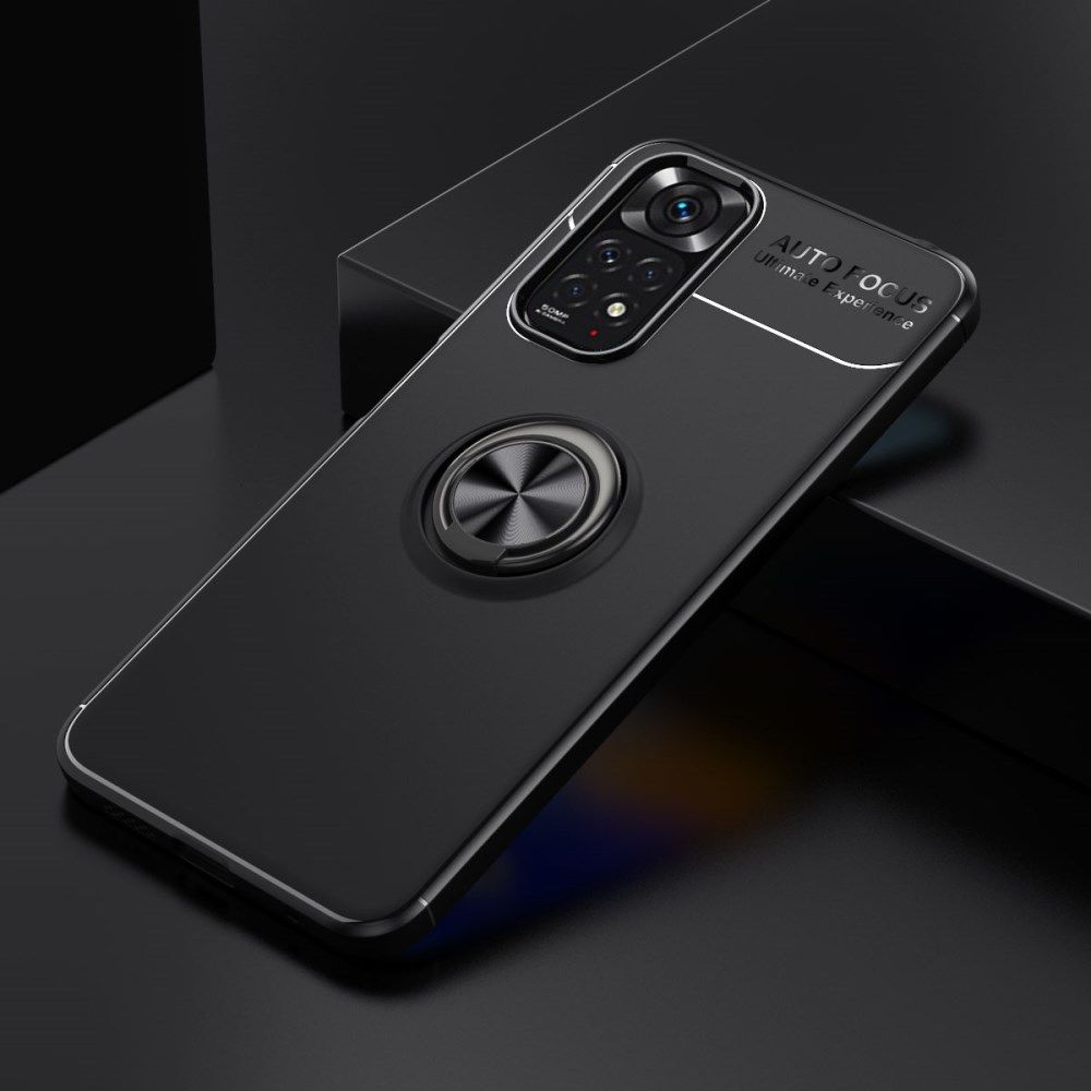 Xiaomi Redmi Note 11 / 11S Hoesje Kickstand Back Cover Zwart afbeelding 2