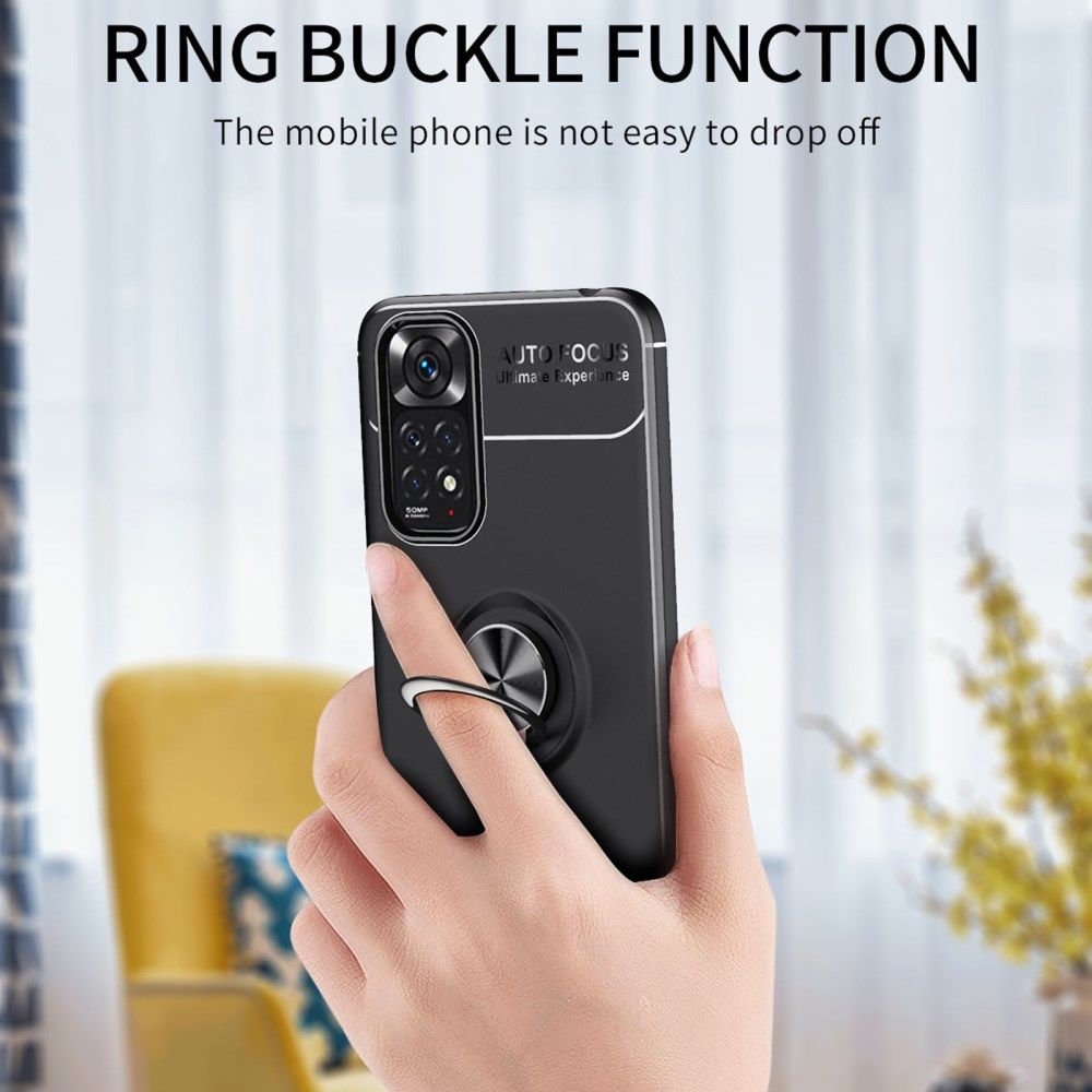 Xiaomi Redmi Note 11 / 11S Hoesje Kickstand Back Cover Zwart afbeelding 8