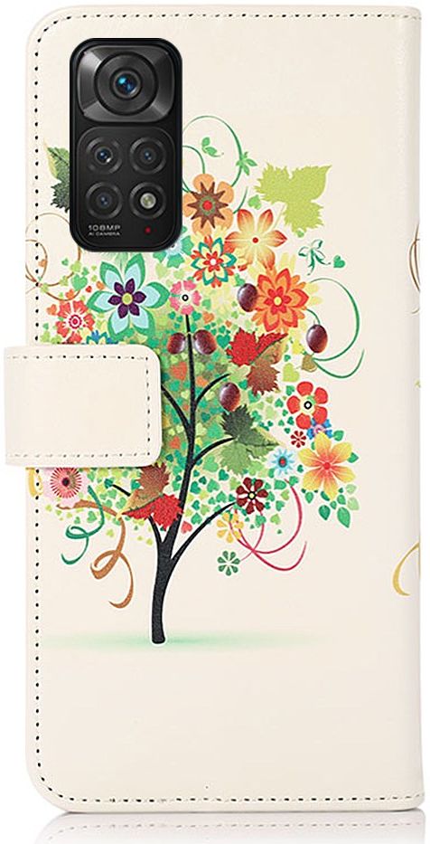Xiaomi Redmi Note 11 / 11S Hoesje Portemonnee met Blossom Print afbeelding 2