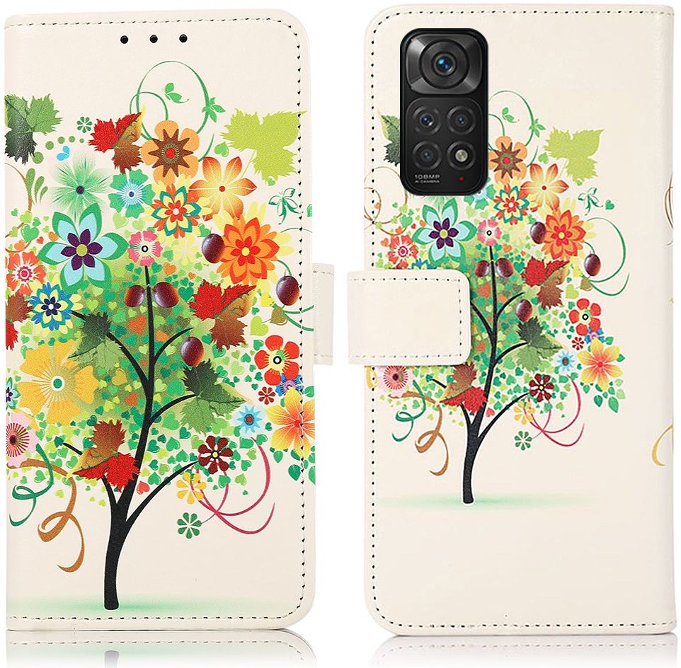 Xiaomi Redmi Note 11 / 11S Hoesje Portemonnee met Blossom Print afbeelding 3