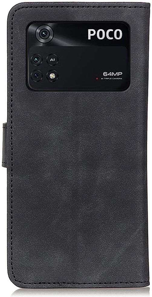 KHAZNEH Xiaomi Poco M4 Pro 4G Hoesje Vintage Wallet Book Case Zwart afbeelding 7