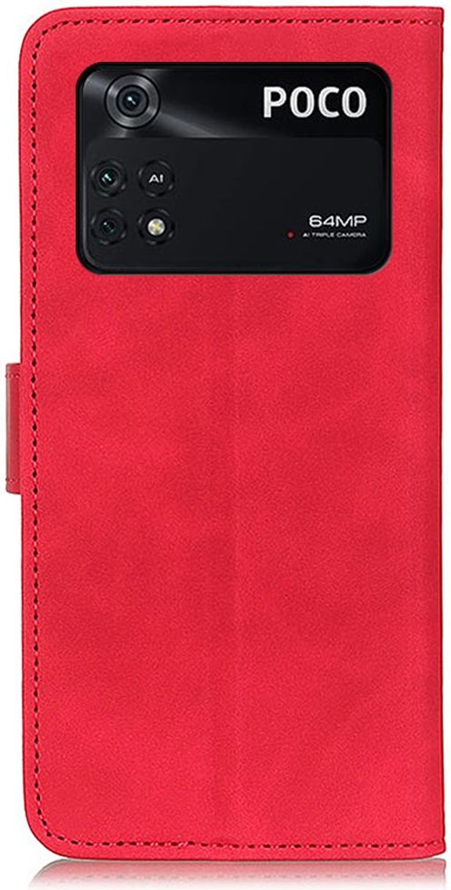 KHAZNEH Xiaomi Poco M4 Pro 4G Hoesje Vintage Wallet Book Case Rood afbeelding 7