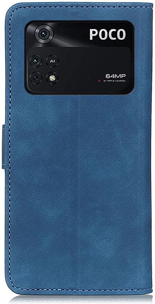 KHAZNEH Xiaomi Poco M4 Pro 4G Hoesje Vintage Wallet Book Case Blauw afbeelding 7