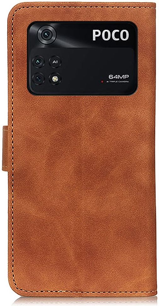 KHAZNEH Xiaomi Poco M4 Pro 4G Hoesje Vintage Wallet Book Case Bruin afbeelding 7