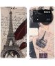 Xiaomi Poco M4 Pro 4G Hoesje Portemonnee met Eiffeltoren Print