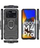 Xiaomi Poco M4 Pro 4G Hoesje Hybride Kickstand Back Cover Zwart