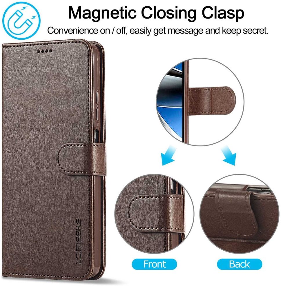 LC.IMEEKE Xiaomi Poco M4 Pro 4G Hoesje Portemonnee Bruin afbeelding 8