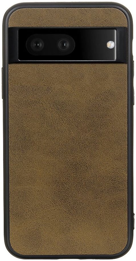 Google Pixel 7 Hoesje met Kunstleer Coating Back Cover Groen afbeelding 1